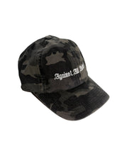 Load image into Gallery viewer, ‘AGAINST ALL AUTHORITY’ LOGO CAMO HAT
